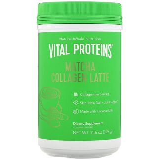 Vital Proteins, Matcha Collagen Latte, Unflavored, 11.6 oz (329 g)