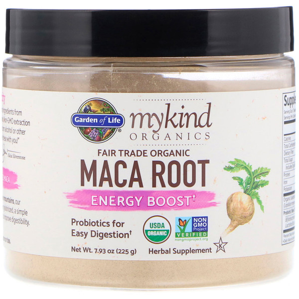Garden of Life, MyKind Organics, Fair Trade Organic Maca Root, Energy Boost, 7 Garden of Life, MyKind Organics, Fair Trade Organic Maca Root, Energy Boost, 7.93 oz (225 g)