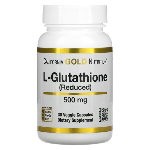 California Gold Nutrition, L-Glutathione (Reduced), 500 mg, 30 Veggie Capsules 1 California Gold Nutrition, L-Glutathione (Reduced), 500 mg, 30 Veggie Capsules