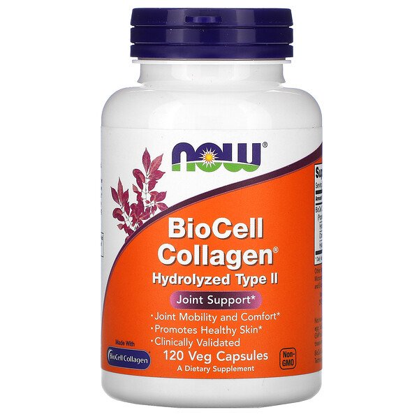 NOW Foods, BioCell Collagen, Hydrolyzed Type II, 120 Veg Capsules 1 NOW Foods, BioCell Collagen, Hydrolyzed Type II, 120 Veg Capsules