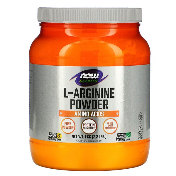NOW Foods, Sports, L-Arginine Powder, 2 NOW Foods, Sports, L-Arginine Powder, 2.2 lbs (1 kg)