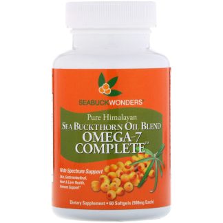 SeaBuckWonders, Omega-7 Complete, Sea Buckthorn Oil Blend, 500 mg, 60 Softgels