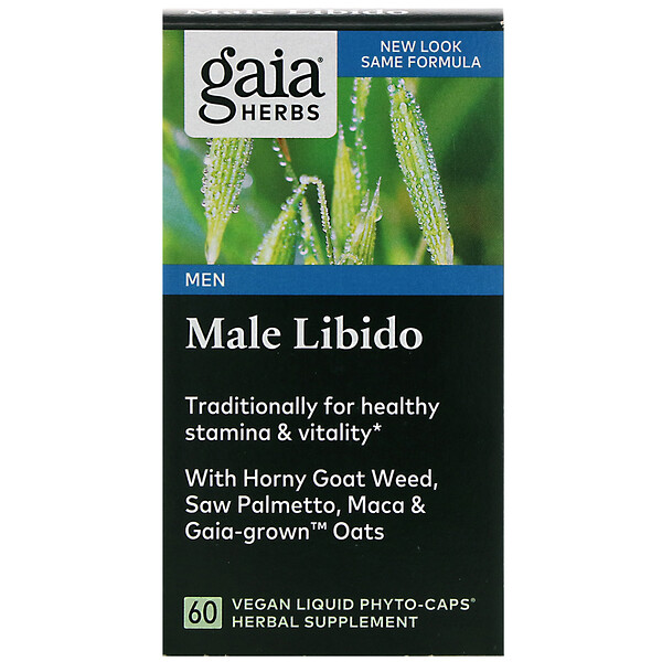 Gaia Herbs, Male Libido with Horny Goat Weed, Saw Palmetto, Maca & Gaia