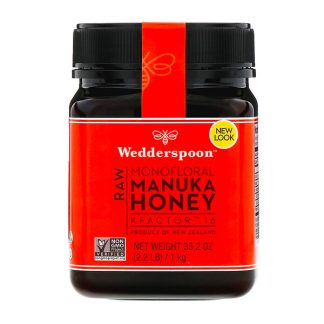 Wedderspoon, Raw Monofloral Manuka Honey, KFactor 16, 2.2 lb (1 kg)
