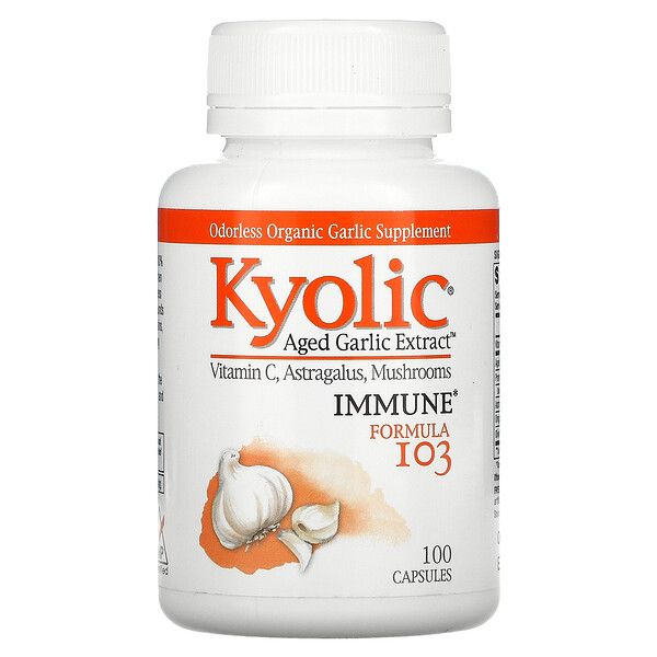 Kyolic, Aged Garlic Extract, Immune, Formula 103, 100 Capsules 1 Kyolic, Aged Garlic Extract, Immune, Formula 103, 100 Capsules