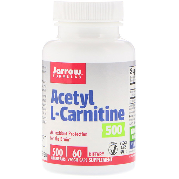 Jarrow Formulas, Acetyl L-Carnitine, 500 mg, 60 Veggie Caps 1 Jarrow Formulas, Acetyl L-Carnitine, 500 mg, 60 Veggie Caps