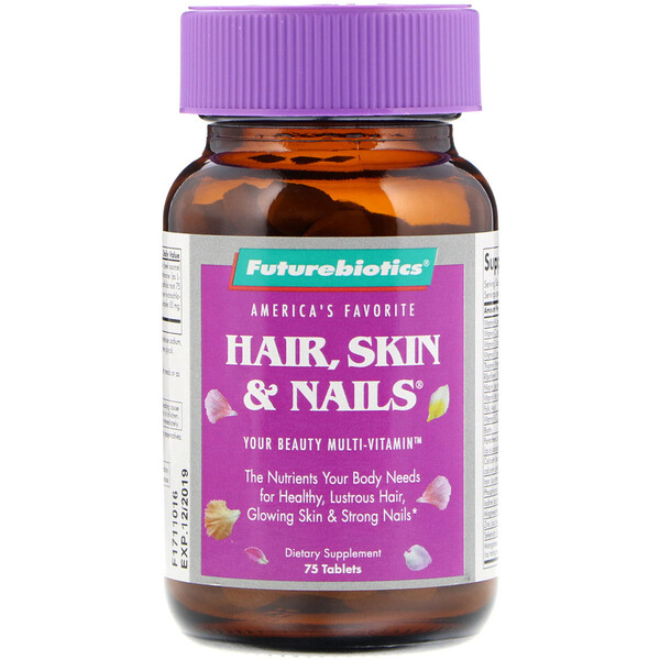 FutureBiotics, Hair, Skin & Nails, 75 Tablets