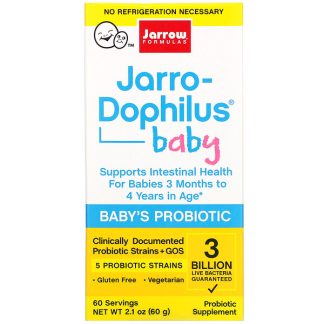 Jarrow Formulas, Jarro-Dophilus Baby, Baby's Probiotic, 3 Months - 4 Years, 3 Billion Live Bacteria, 2.1 oz (60 g)