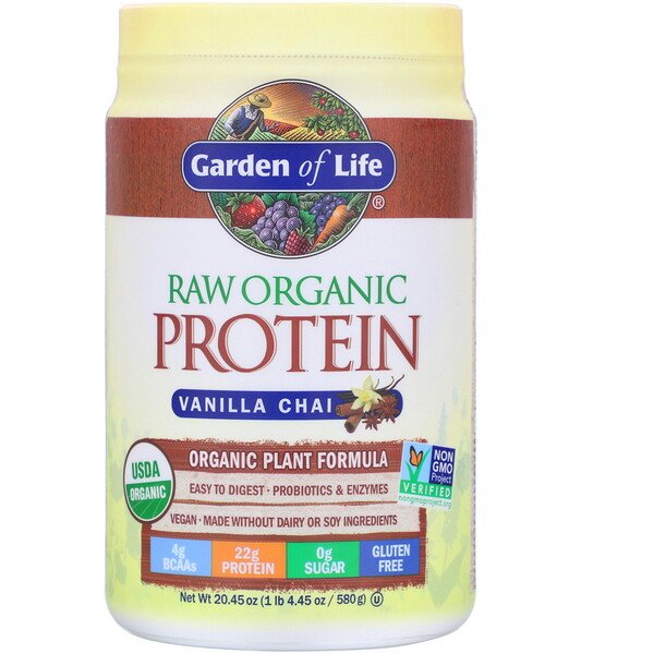 Garden of Life, RAW Organic Protein, Organic Plant Formula, Vanilla Chai, 20 Garden of Life, RAW Organic Protein, Organic Plant Formula, Vanilla Chai, 20.45 oz (580 g)