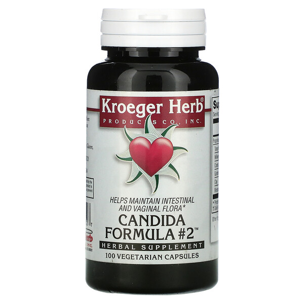 Kroeger Herb Co, Candida Formula #2, 100 Vegetarian Capsules 1 Kroeger Herb Co, Candida Formula #2, 100 Vegetarian Capsules