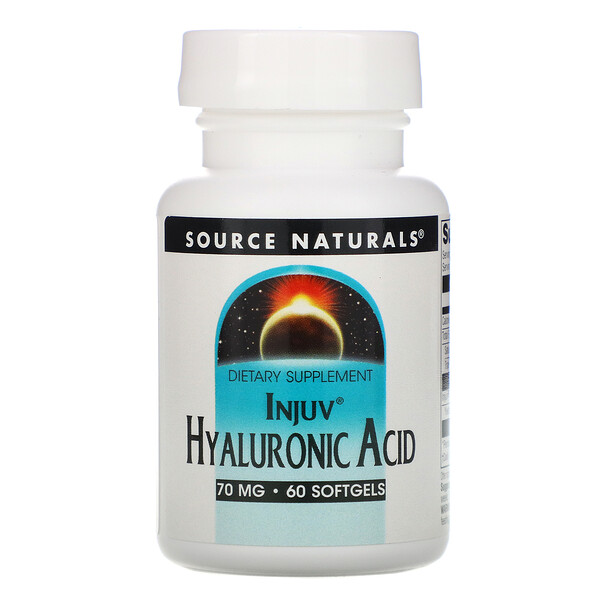 Source Naturals, Injuv Hyaluronic Acid, 70 mg, 60 Softgels 1 Source Naturals, Injuv Hyaluronic Acid, 70 mg, 60 Softgels