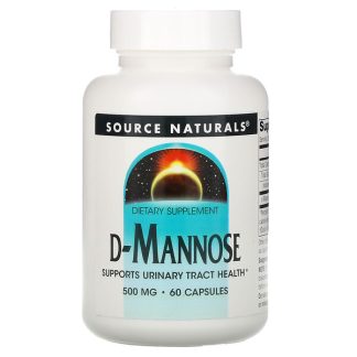 Source Naturals, D-Mannose, 500 mg, 60 Capsules