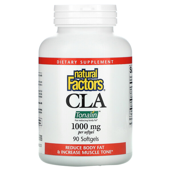 Natural Factors, CLA , 1,000 mg, 90 Softgels 1 Natural Factors, CLA , 1,000 mg, 90 Softgels