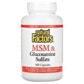 Natural Factors, MSM & Glucosamine Sulfate, 180 Capsules
