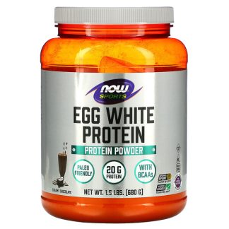 NOW Foods, Egg White Protein, Creamy Chocolate, 1.5 lbs (680 g)