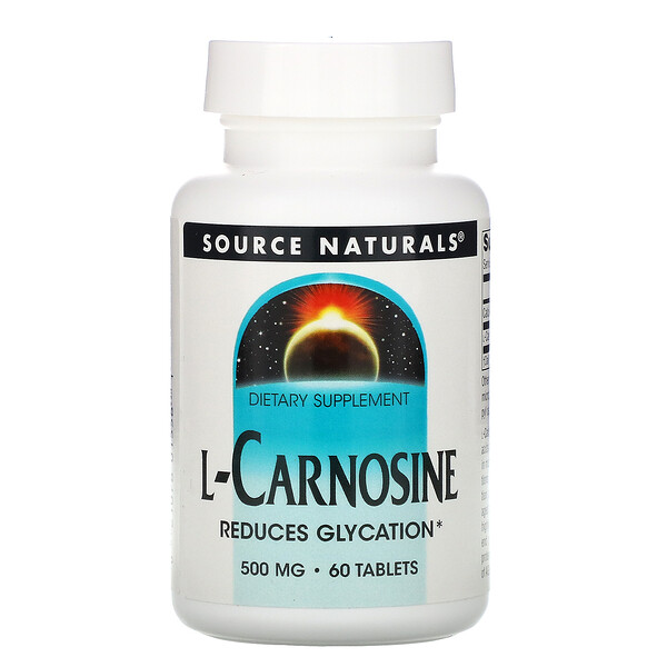 Source Naturals, L-Carnosine, 500 mg, 60 Tablets 1 Source Naturals, L-Carnosine, 500 mg, 60 Tablets