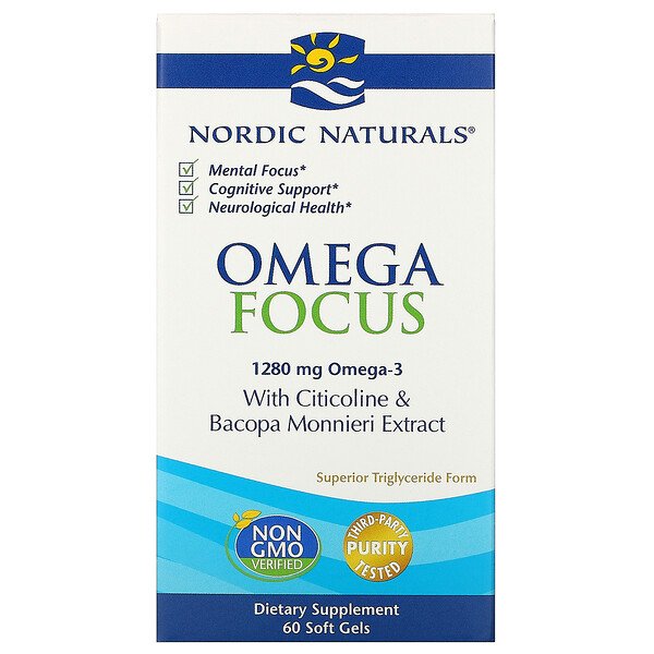 Nordic Naturals, Omega Focus, 1,280 mg, 60 Soft Gels 1 Nordic Naturals, Omega Focus, 1,280 mg, 60 Soft Gels