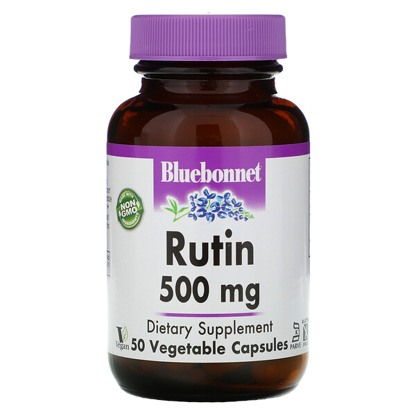 Bluebonnet Nutrition, Rutin, 500 mg, 50 Vegetarian Capsules 1 Bluebonnet Nutrition, Rutin, 500 mg, 50 Vegetarian Capsules