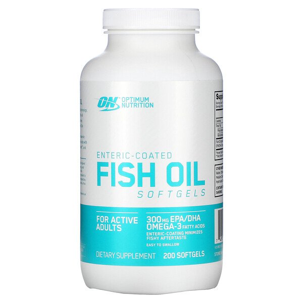 Optimum Nutrition, Enteric-Coated Fish Oil, 200 Softgels 1 Optimum Nutrition, Enteric-Coated Fish Oil, 200 Softgels