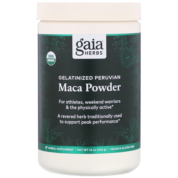 Gaia Herbs, Gelatinized Peruvian Maca Powder, 16 oz (454 g) 1 Gaia Herbs, Gelatinized Peruvian Maca Powder, 16 oz (454 g)