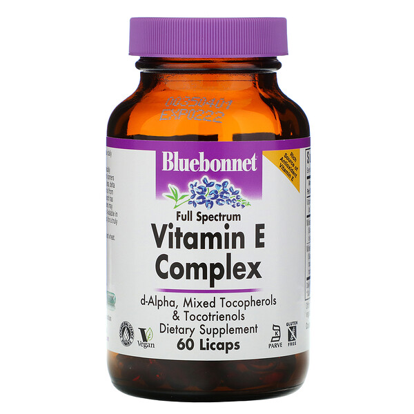 Bluebonnet Nutrition, Vitamin E Complex, 60 Licaps 1 Bluebonnet Nutrition, Vitamin E Complex, 60 Licaps