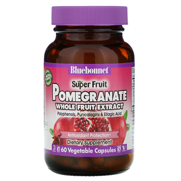Bluebonnet Nutrition, Super Fruit, Pomegranate Whole Fruit Extract, 60 Vcaps 1 Bluebonnet Nutrition, Super Fruit, Pomegranate Whole Fruit Extract, 60 Vcaps