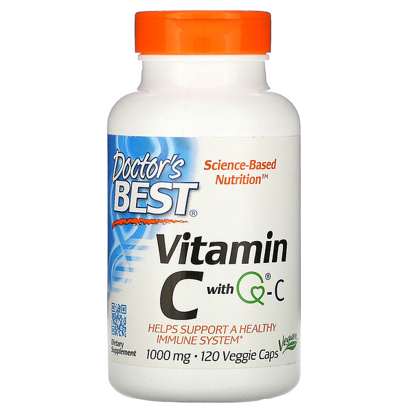 Doctor's Best, Vitamin C with Q-C, 1,000 mg, 120 Veggie Caps 1 Doctor's Best, Vitamin C with Q-C, 1,000 mg, 120 Veggie Caps