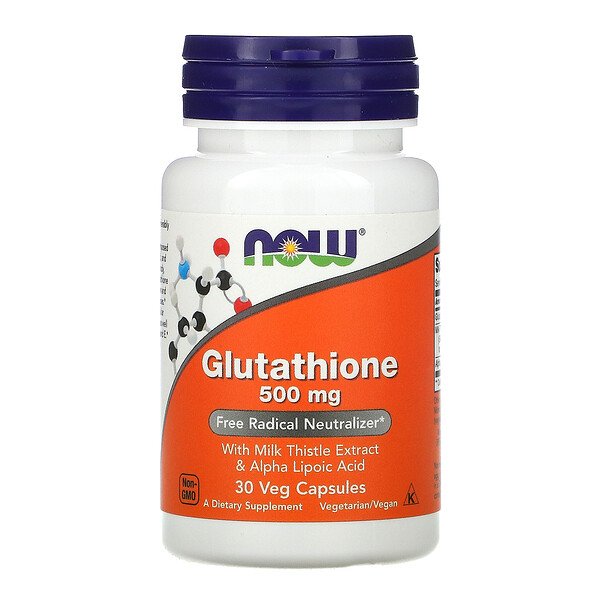 NOW Foods, Glutathione, 500 mg, 30 Veg Capsules 1 NOW Foods, Glutathione, 500 mg, 30 Veg Capsules
