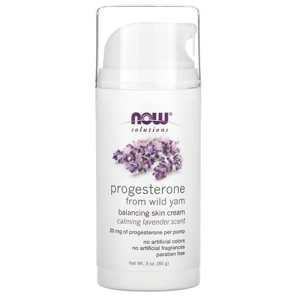 NOW Foods, Solutions, Progesterone from Wild Yam, Balancing Skin Cream, Calming Lavender, 3 oz (85 g) 1 NOW Foods, Solutions, Progesterone from Wild Yam, Balancing Skin Cream, Calming Lavender, 3 oz (85 g)