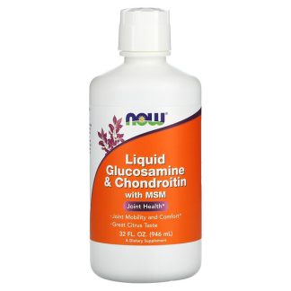 NOW Foods, Liquid Glucosamine & Chondroitin with MSM, Citrus, 32 fl oz (946 ml)