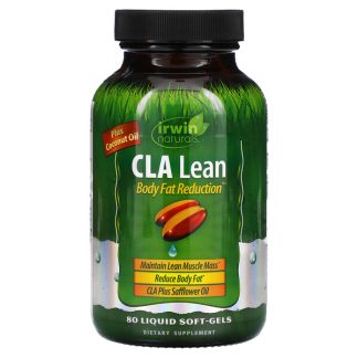 Irwin Naturals, CLA Lean, Body Fat Reduction, 80 Liquid Soft-Gels