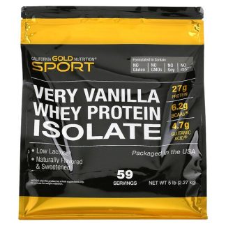 California Gold Nutrition, Very Vanilla Whey Protein Isolate, 5 lbs (2270 g)