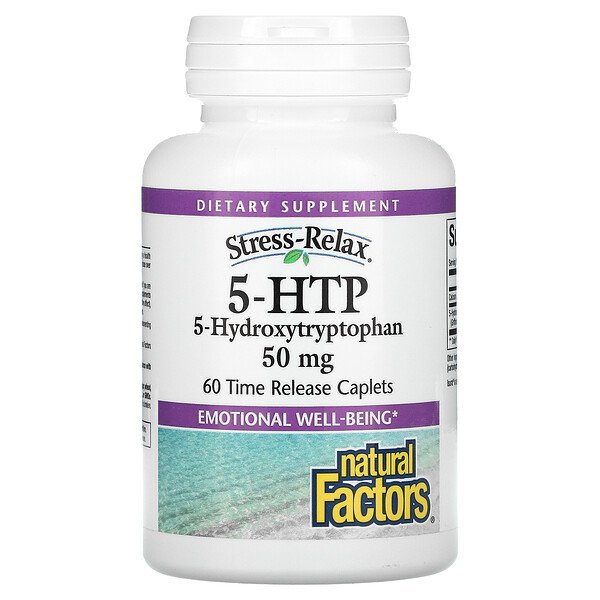 Natural Factors, 5-HTP, 50 mg, 60 Time Release Caplets 1 Natural Factors, 5-HTP, 50 mg, 60 Time Release Caplets