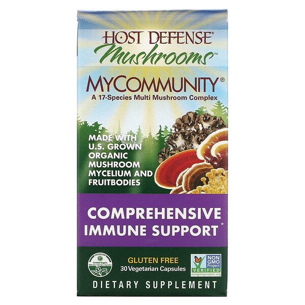 Fungi Perfecti, Mushrooms, MyCommunity, Comprehensive Immune Support, 30 Vegetarian Capsules 1 Fungi Perfecti, Mushrooms, MyCommunity, Comprehensive Immune Support, 30 Vegetarian Capsules