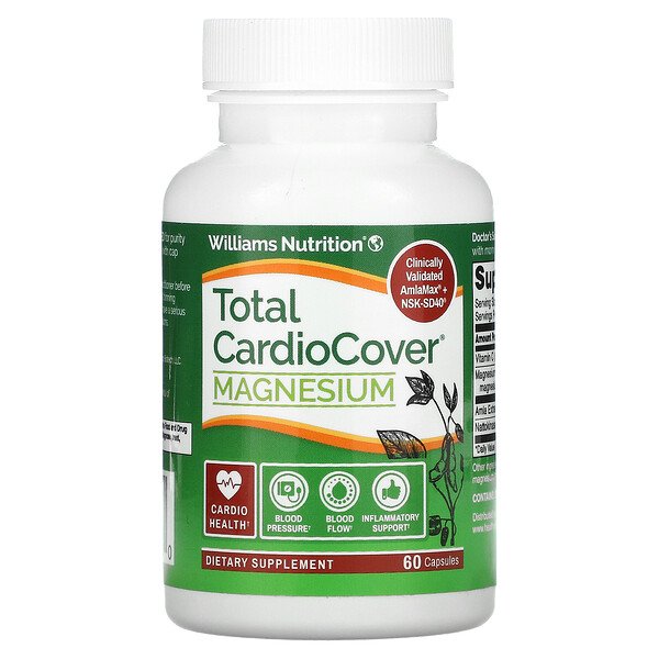 Williams Nutrition, Total CardioCover + Magnesium, 60 Capsules 1 Williams Nutrition, Total CardioCover + Magnesium, 60 Capsules