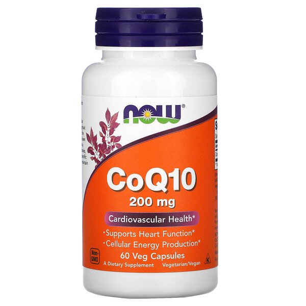 NOW Foods, CoQ10, 200 mg, 60 Veg Capsules 1 NOW Foods, CoQ10, 200 mg, 60 Veg Capsules