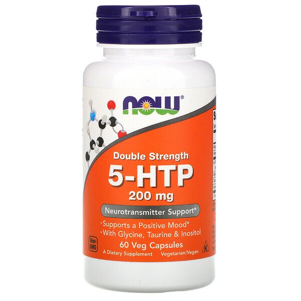NOW Foods, 5-HTP, Double Strength, 200 mg, 60 Veg Capsules 1 NOW Foods, 5-HTP, Double Strength, 200 mg, 60 Veg Capsules