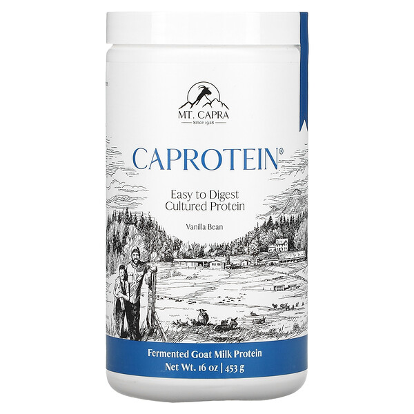 Mt Mt. Capra, Caprotein, Fermented Goat-Milk Protein, Vanilla Bean, 1 lb (453 g)