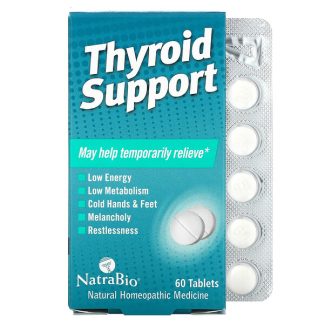 NatraBio, Thyroid Support, 60 Tablets