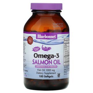 Bluebonnet Nutrition, Natural Omega-3 Salmon Oil, 1,000 mg, 180 Softgels