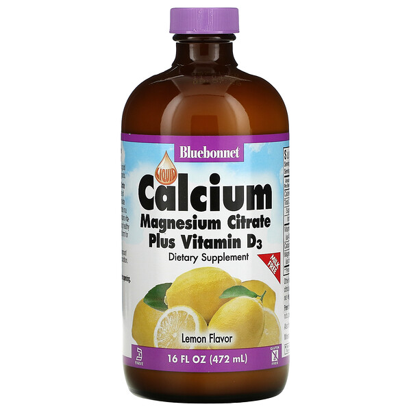 Bluebonnet Nutrition, Liquid Calcium, Magnesium Citrate Plus Vitamin D3, Natural Lemon, 16 fl oz (472 ml) 1 Bluebonnet Nutrition, Liquid Calcium, Magnesium Citrate Plus Vitamin D3, Natural Lemon, 16 fl oz (472 ml)