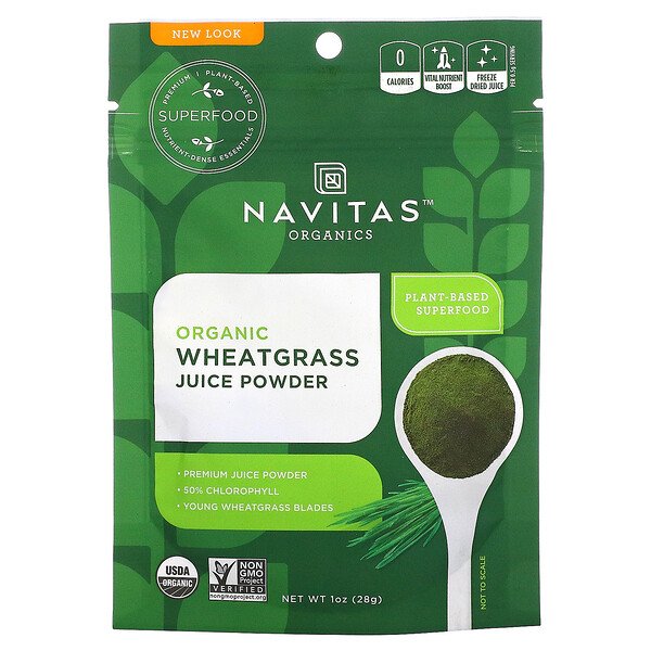 Navitas Organics, Organic Wheatgrass Juice Powder, 1 oz (28 g) 1 Navitas Organics, Organic Wheatgrass Juice Powder, 1 oz (28 g)