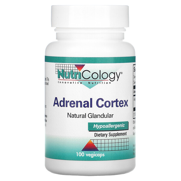 Nutricology, Adrenal Cortex, Natural Glandular, 100 Vegicaps 1 Nutricology, Adrenal Cortex, Natural Glandular, 100 Vegicaps