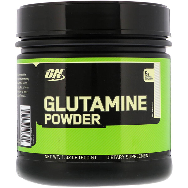 Optimum Nutrition, Glutamine Powder, Unflavored, 1 Optimum Nutrition, Glutamine Powder, Unflavored, 1.32 lb (600 g)
