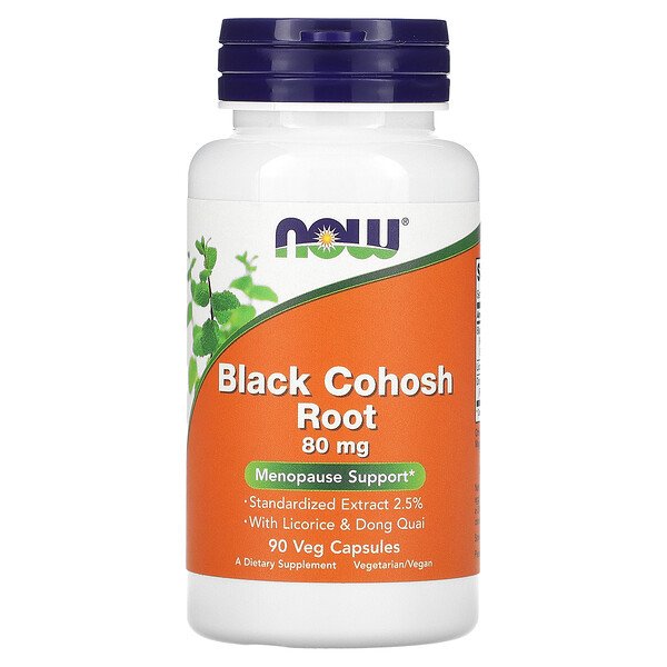 NOW Foods, Black Cohosh Root, 80 mg, 90 Veg Capsules 1 NOW Foods, Black Cohosh Root, 80 mg, 90 Veg Capsules