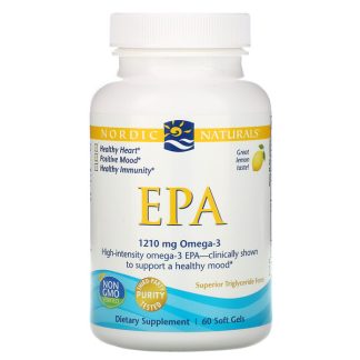 Nordic Naturals, EPA, Lemon, 605 mg, 60 Soft Gels