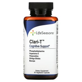 LifeSeasons, Clari-T Cognitive Support, 60 Vegetarian Capsules
