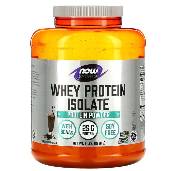 NOW Foods, Sports, Whey Protein Isolate, Creamy Chocolate, 5 lbs (2,268 g) 1 NOW Foods, Sports, Whey Protein Isolate, Creamy Chocolate, 5 lbs (2,268 g)