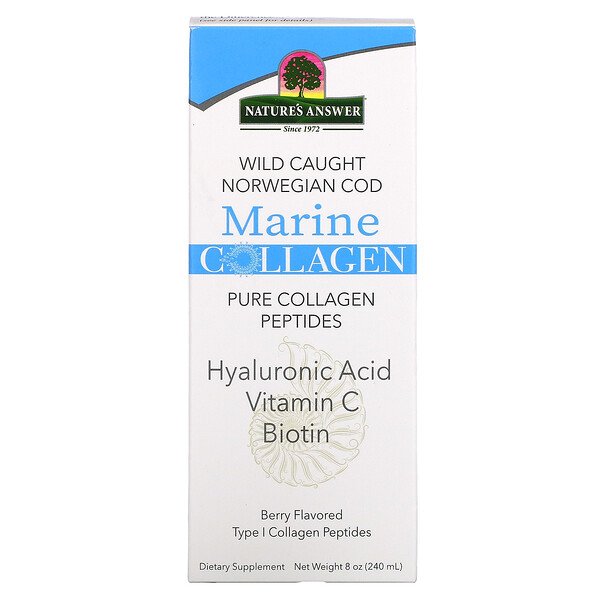 Nature's Answer, Marine Collagen, Wild Caught Norwegian Cod, Berry, 8 oz (240 ml) 1 Nature's Answer, Marine Collagen, Wild Caught Norwegian Cod, Berry, 8 oz (240 ml)