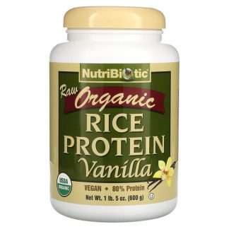 NutriBiotic, Raw Organic Rice Protein, Vanilla, 1.3 lbs (600 g)
